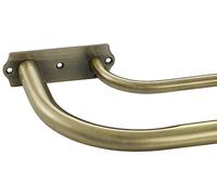 Doppio bastone per tende in bronzo antico, asta doppia per tende per finestre 71-120 cm, asta per tende oscurante con design avvolgente, diametro anteriore regolabile da 2,5 cm e retro da 1,5 cm, asta