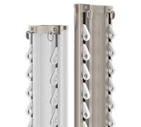 Doppio bastone per tende Supporto da soffitto in alluminio decorativo per soggiorno Sistema scorrevole doppio silenzioso con guida nascosta foglia d'acciaio Divisorio a doppia pista.