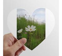 Doppio Bianco. Heart Vinyl Sticker Luggage Graffiti Decal