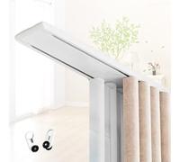 Doppio Binario Congiunto per Tende, Sistema di Binari Kit Binario A Soffitto con Rulli Silenziosi Design A Vite Nascosta per La Separazione degli Ambienti Camera da Letto, Balcone(White,2.4m(7.9ft))