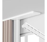Doppio binario di alluminio silenzioso della pista 1 6m per il soggiorno & la camera da letto a soffitto doppio binario bianco 1. (4ft)