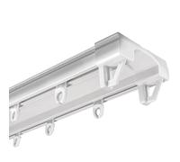 Doppio Binario Per Tenda (70-600 CM), Binario Per Tende Divisoria, Aste Per Tende, Divisorio Per Soggiorno, Camera Da Letto, Ospedale, Facile Da Installare(200CM (6.6FT))