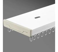 Doppio binario per tenda in alluminio, montaggio a soffitto, 1,5 m, sistema di tendaggi regolabile per la casa, facile da installare, design salvaspazio, decorazione moderna