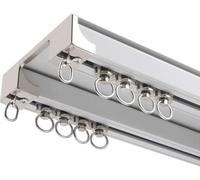 Doppio binario per tenda, lussuoso, pesante, siamese, nano silenzio, per casa, lunghezza personalizzata, montaggio a soffitto o a parete