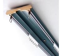Doppio binario per tenda per camera da letto, supporto a soffitto resistente, divisorio, aste in alluminio, 120/240/350/400/500 cm, colore carbonizzato, colore: blu, dimensioni: 330 cm, ideale per