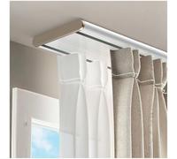 Doppio binario per tenda per montaggio a soffitto Asta per tende a 2 strati con hardware incluso2 m (6,56 piedi) Asta per tende regolabile per appendere tende e tende