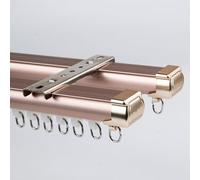 Doppio binario per tenda resistente da 1 a 6 m, in alluminio, montaggio a soffitto o a parete, per divisorio, colore rosa, ideale per la decorazione della casa. Dimensioni: 5,2 m (4 x 1,3 m)