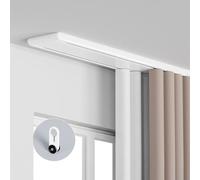 Doppio binario per tenda resistente, silenzioso, per soggiorno e bagno, design nascosto, funzionamento fluido, facile installazione, soluzione per appendere la tenda