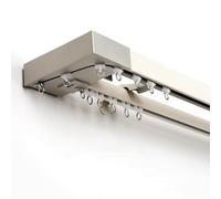 Doppio Binario Per Tende Bastone Per Tenda Montato A Parete Asta Per Tende Con Staffa, Rullo E Tappo Terminale, Per Divisorio Per Soggiorno, Camera Da Letto(Color:A,Size:1.40m/4.6ft)