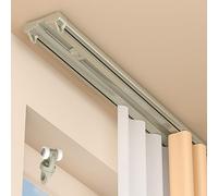 Doppio binario per tende, regolabile da 1 m a 6 m, soluzione divisoria per finestra a bovindo e divisorio, 430 cm, per una maggiore privacy ed eleganza, ideale per decorare la casa