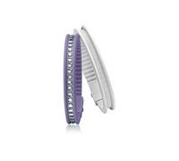 Doppio Bracciale HIP HOP RAIL HJ0060 Silicone Bianco Lilla Viola Swarovski