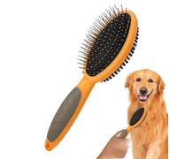 Doppio cappotto per cani Brush, 2-in-1 Grooming Comb, Professional Tool, 9.06 x 2.44in Portatile Pet Shedding Brush for Dogs, Gatti, Rabbit, Effective Removal