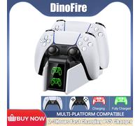 Doppio caricabatterie rapido per supporto controller wireless PS5 per base di ricarica controller DualSense per gamepad Sony PlayStation 5