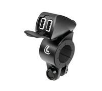 DOPPIO CARICATORE USB 12/24V IMPERMEABILE ULTRA FAST CHARGE 5400MA PER MANUBRIO