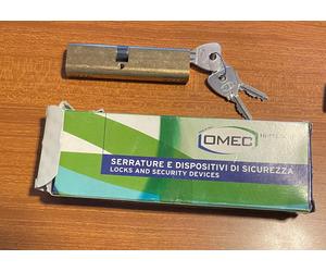 DOPPIO CILINDRO OMEC OTTONE OVALE 5 PERNI L 96mm 43/53 ART. 140/12