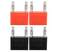 Doppio connettore a spina banana resistente al calore Ploted Copper Double Rigo Connettore di altoparlanti per banana per altoparlanti Red Black 4mm 2Set