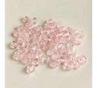 Doppio cono/bicone 8 mm 80 pezzi - Perle di cristallo allentate con foro - Set di 100 perline fai da te con foro ceco, sfaccettate gioielli in acrilico - rosa, rosa chiaro