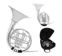Doppio Cor Francese Cor Francese In Si Bemolle Corpo In Ottone Argento Strumento Musicale A 3 Tasti Con Custodia