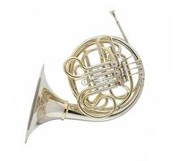 Doppio corno forestale Bb umore F quattro lembi corno forestale argento nuscola vernice trasparente con custodia