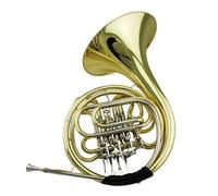 Doppio corno francese per adulti amanti della musica laccato oro 4 tasti doppio corno francese