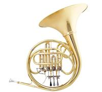Doppio corno francese professionale B piatto quattro tasti fila singola lacca oro corno francese Band