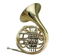 Doppio corno francese professionale per amanti della musica lacca oro 4 tasti doppio corno francese F Tuning Bb Tuning