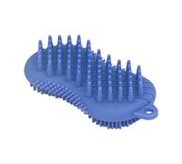 Doppio Corpo Silicio Laterale Beso a Pasta Ergonomica Ben Spazzole per il Bagno in Silicone per il Cuoio Capelluto Ideale Amici e Familiari (BLUE)