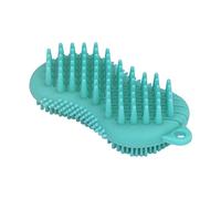 Doppio Corpo Silicio Laterale Beso a Pasta Ergonomica Ben Spazzole per il Bagno in Silicone per il Cuoio Capelluto Ideale Amici e Familiari (GREEN)