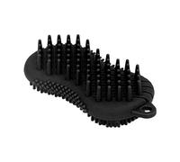 Doppio Corpo Silicio Laterale Beso a Pasta Ergonomica Ben Spazzole per il Bagno in Silicone per il Cuoio Capelluto Ideale Amici e Familiari (BLACK)