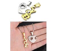 doppio Cuore Acciaio Stainless Steel Coppia Ciondoli collana uomo donna 10 model