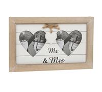 Doppio Cuore IN Legno Foto Cornice - Mr & Mrs - Matrimonio