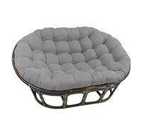 Doppio cuscino per sedia Papasan, cuscino imbottito rotondo imbottito, cuscino per sedia nido d'uovo con cinghie di posizionamento, sedile imbottito antiscivolo lavabile per interni ed esterni (dimens
