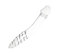Doppio dildo di vetro, dildo anale Roluck Dildo anale di cristallo con stimolazione del punto G Giocattolo del sesso anale per uomini donne