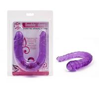 DOPPIO DILDO FALLO PER DOPPIA STIMOLAZIONE VAGINALE ANALE SEX TOYS VIOLA DONNA