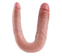 DOPPIO DILDO KING COCK FALLO A U FLESSIBILE PENE LUNGO PER DOPPIA PENETRAZIONE