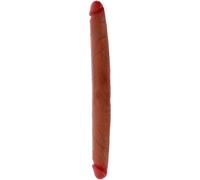 Doppio dildo realistico in silicone - 40 cm x 4 cm ø - con prepuzio mobile