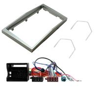 Doppio din Argento Facia Cavi Antenna Kit Adattatore Per Opel Antara Zafira B
