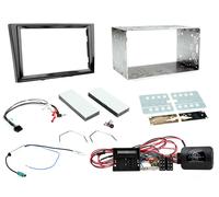 Doppio din Nero Plancia Cruscotto Gambo Adattatore Cage Kit Montaggio Opel Corsa