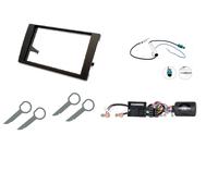 Doppio din Stereo Fascia Plancia Sterzo Controllo Kit Montaggio per Audi A4