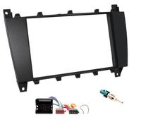 Doppio din Stereo Radio Cornice Adattatore Kit Cavi Per Mercedes W203