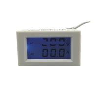 Doppio display LCD, misuratore di tensione e corrente, pannello retroilluminato blu, voltmetro, amperometro, gamma AC 80-300 V 0-50,0 A D85