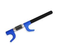 Doppio Dispositivo Antifurto per Auto Antifurto per auto con password, bloccasterzo telescopico a due sezioni, bloccasterzo a forma di U per auto(Blue)