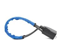 Doppio Dispositivo Antifurto per Auto Dispositivo antifurto con cavo in acciaio per volante dell'auto e fibbia della cintura di sicurezza(Blue)