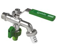 Doppio Duo Presa Giardino Palla Rubinetto Esterno Valvola 1/2" x 3/4"