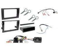 Doppio E Singolo din Facia Volante Adattatore Leva Antenna Kit Cavi per Audi A4