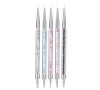 Doppio-Ended Nail Art Pennelli 5PCS Strumenti di Progettazione Kit Liner Pennello E Penna Punteggiatura Per Salon Home Liner Pennelli Uv Gel Pittura Design Pennello