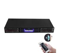 Doppio Equalizzatore Grafico A 10 Bande, Equalizzatore HiFi Home Bilanciato, Gruppi Sinistro/destro (controllo Indipendente), BT 4.0 + Unità Flash USB, Interfacce Multiple,Black