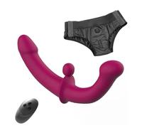 Doppio Fallo Indossabile Per Uomo Strapon. Anale. Mutanda Vibrante Doppia Penetrazione Cintura Con X Strap on Donne Coppie Donna Xxl Coppia Vibro Clitoride Vibrazione Realistico Piccolo,red
