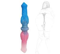 Doppio Fallo Realistico Animale Lupo Doppio Testa Pene Animale Pene Anal Plug Anal Plug Butt Plug con Ventosa Punto G Massaggio Prostatico Dong Masturbazione per Donne Uomini