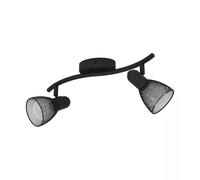 DOPPIO FARETTO "CAROVIGNO" NERO, 2X40W